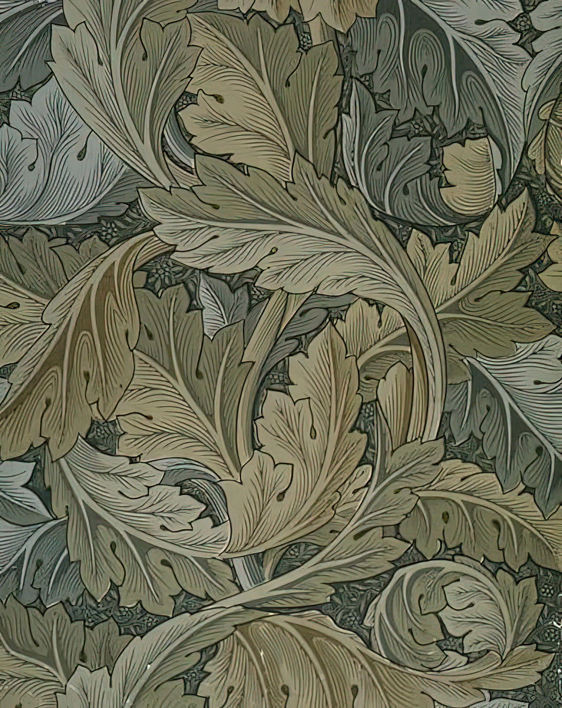 William Morris Exhibition Art Print: A Curator's Guide to Collecting and Displaying His Timeless Designs - ACANTHUS WALLPAPER 1875 by William Morris