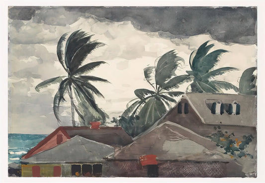Winslow Homer Beach Scenes: The American Sublime in Coastal Art - HURRICANE BAHAMAS 1898 by Winslow Homer