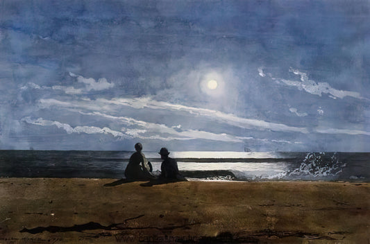 Winslow Homer Gulf Stream Print: A Masterpiece of American Realism - MOONLIGHT by Winslow Homer