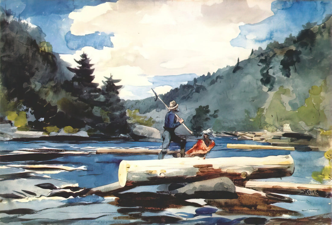 Winslow Homer MFA: Exploring the Master's Legacy Through Museum-Quality Art Prints - HUDSON RIVER LOGGING by Winslow Homer