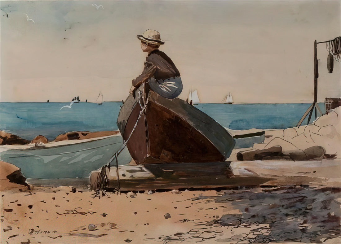 Winslow Homer: The American Master of Narrative Painting - WAITING FOR DAD by Winslow Homer