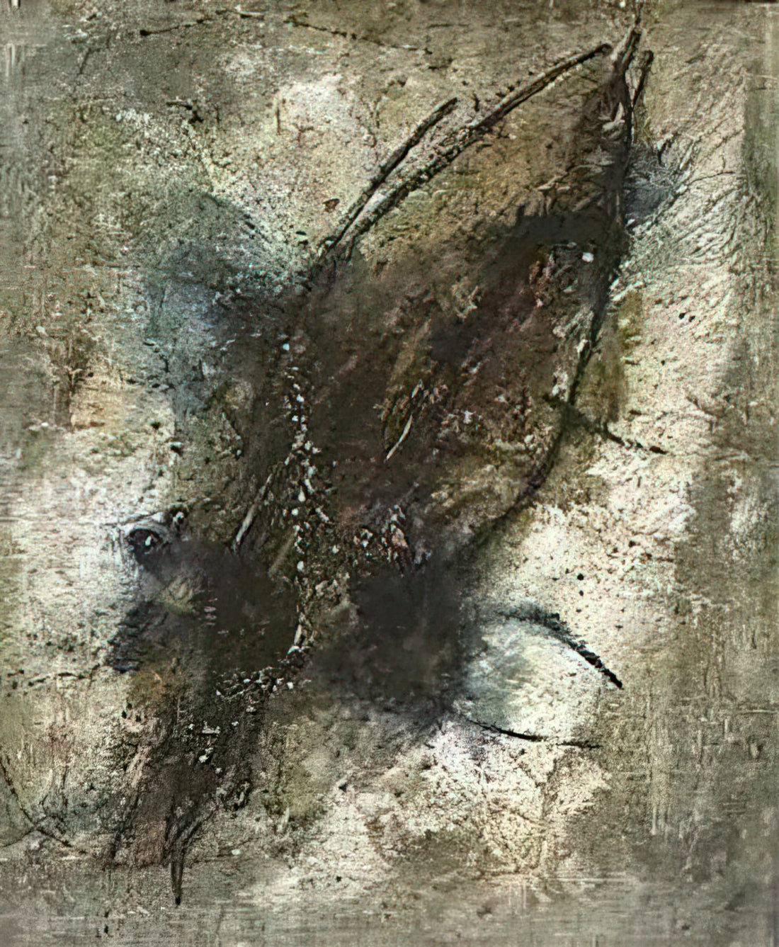 Wols Brushed Aluminum Print: A Collector's Guide to the Abstract Master's Legacy - Aile de Papillon - Tachisme by Wols
