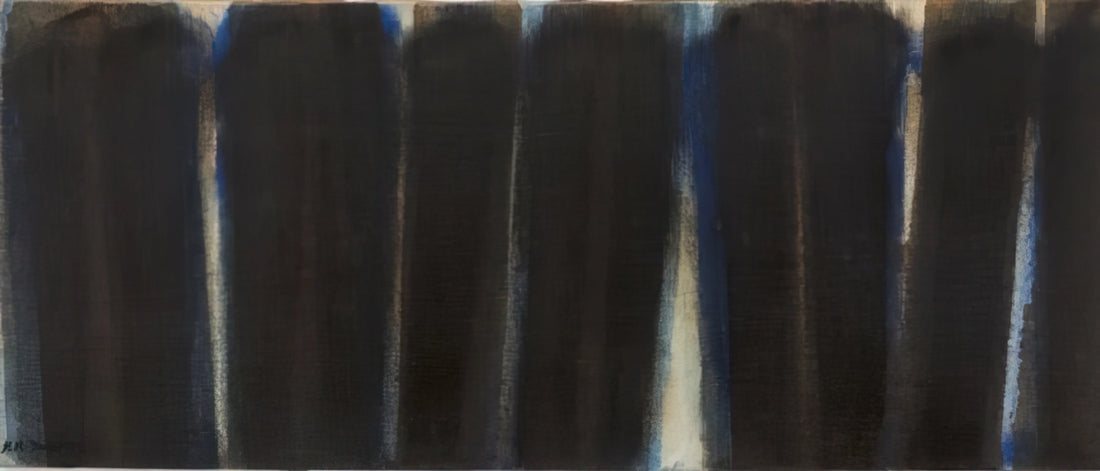 Yun Hyong-keun Exhibition: A Deep Dive into the Korean Monochrome Master's Legacy - Burnt Umber and Ultramarine - 1973 by Yun Hyong-keun