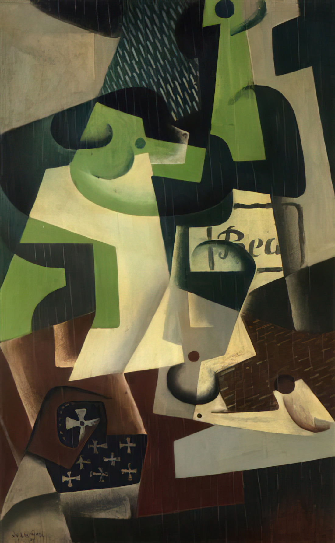 Warum ist Juan Gris' "Die Bordeauxflasche" ein Meisterwerk des Synthetischen Kubismus?