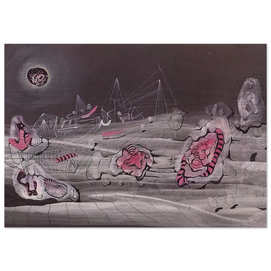 DARK LIGHT 1940 - Roberto Matta Brushed Aluminum Print - 70x100 cm / 28x40 inches | Roberto Matta Aluminum Print | Roberto Matta Prints
