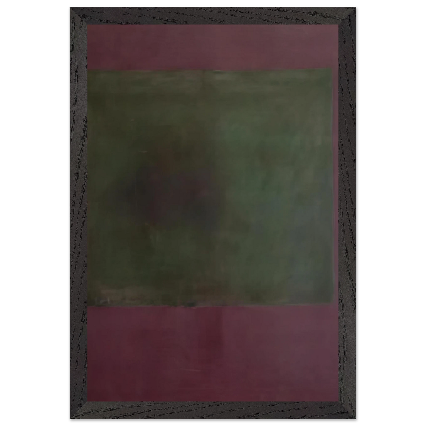 Mark Rothko - Untitled Green on Maroon - 1961 Wall Art - 30x40 cm / 12x16 inches - Premium Wooden Framed Poster With Fine Art Paper - Wood frame