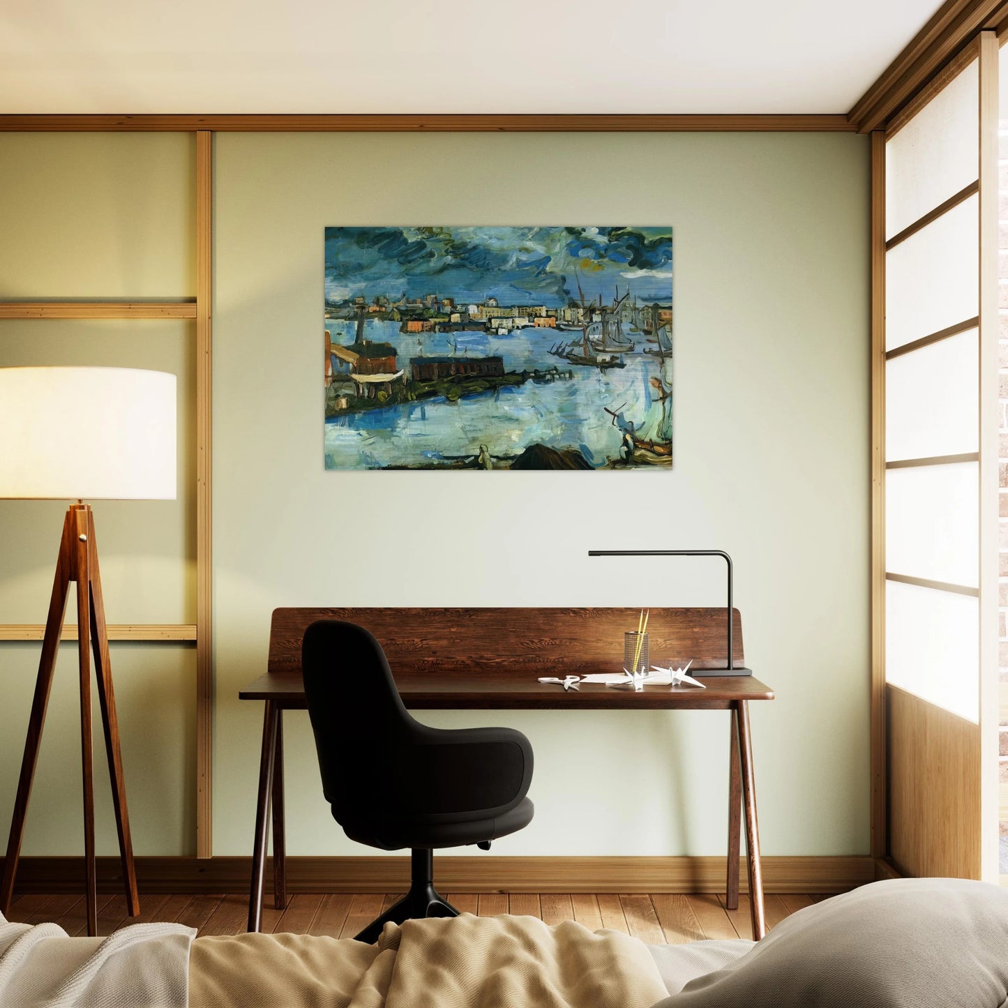 STOCKHOLM HARBOUR - OSKAR KOKOSCHKA Brushed Aluminum Print - 70x100 cm / 28x40 inches | OSKAR KOKOSCHKA Aluminum Print | OSKAR KOKOSCHKA Prints