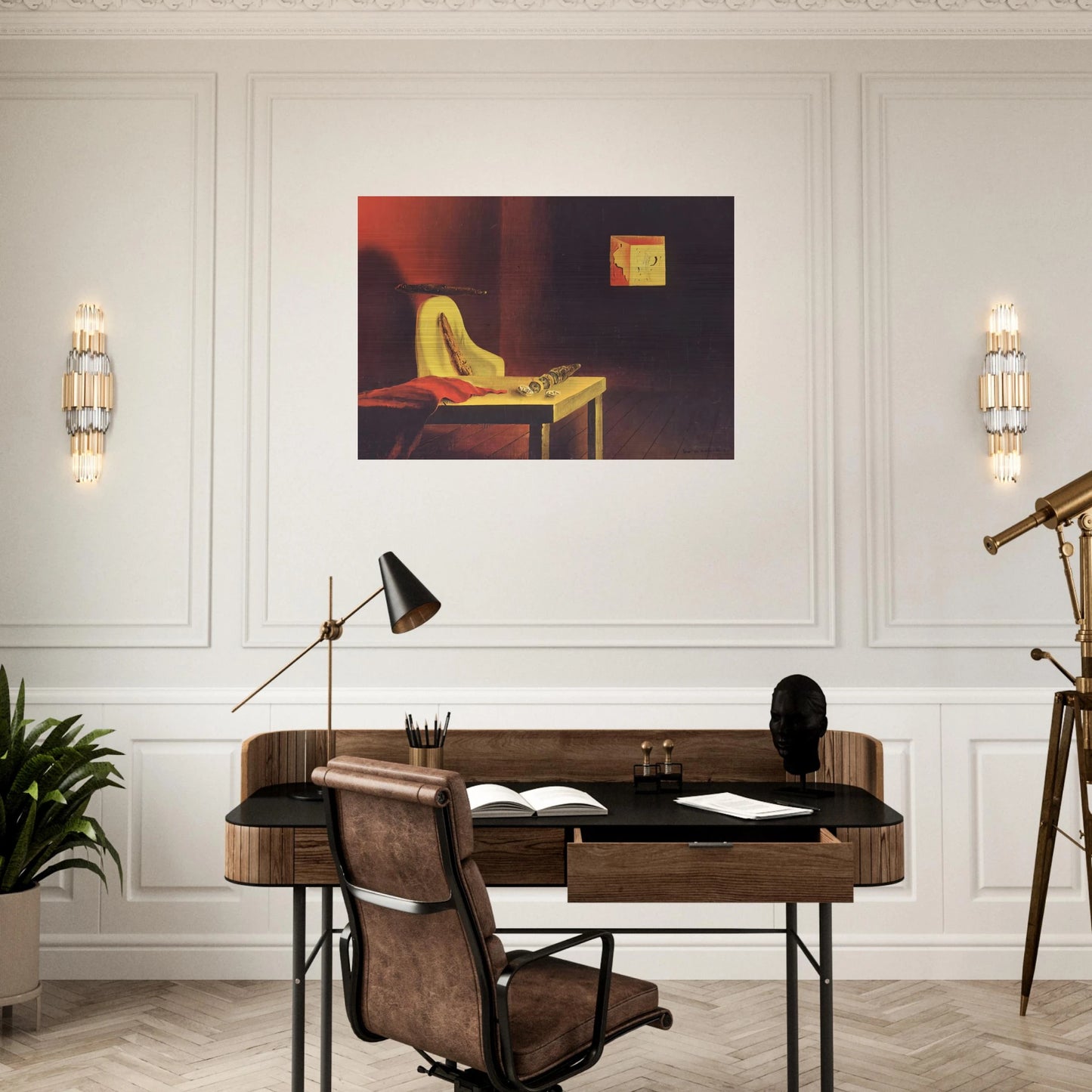 THE INVISIBLE MAN - Salvador Dali Brushed Aluminum Print - 70x100 cm / 28x40 inches | Salvador Dali Aluminum Print | Salvador Dali Prints