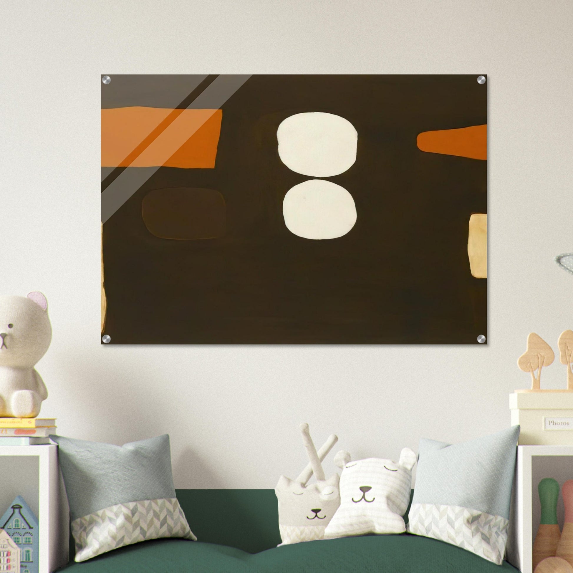 Dark Brown, Orange and White - 1963 - William Scott Acrylic Print - 70x100 cm / 28x40″ inches | William Scott Wall Art | William Scott Prints