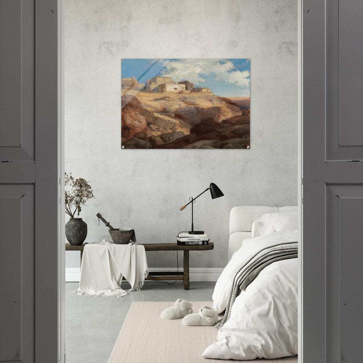 A Bit of Acoma New Mexico - Thomas Moran Acrylic Print - 70x100 cm / 28x40″ inches
