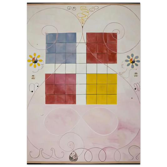 Hilma af Klint - DE TIO ST RSTA N 10 ALDERDOMEN 1907 Wall art - 13x18 cm / 5x7 Inches - Fine Art Poster - -