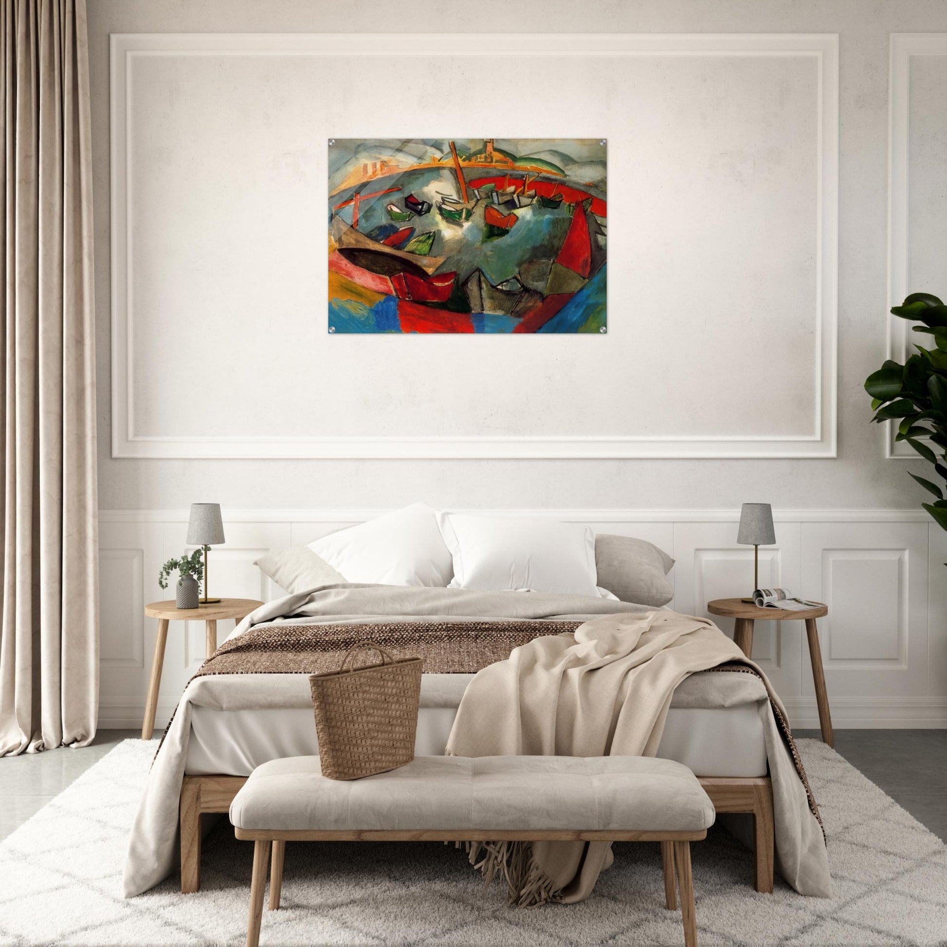 BOATS IN MARSEILLE 1908 - Raoul Dufy Acrylic Print - 70x100 cm / 28x40″ inches | Raoul Dufy Wall Art | Raoul Dufy Prints