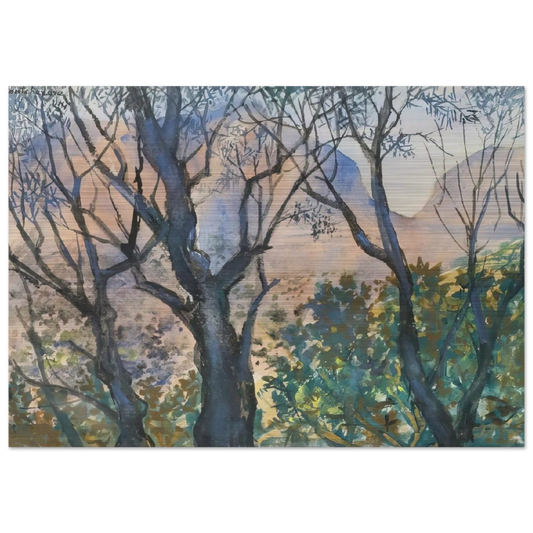 Pink Light - Post-Impressionism - Natalia Goncharova Brushed Aluminum Print - 70x100 cm / 28x40 inches | Natalia Goncharova Aluminum Print | Natalia Goncharova Prints