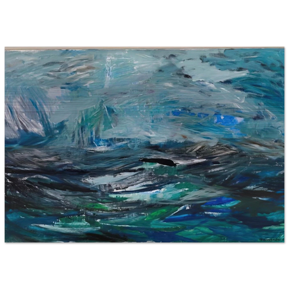 Abstract Sea - 1963 - Tove Jansson Brushed Aluminum Print - 70x100 cm / 28x40 inches | Tove Jansson Aluminum Print | Tove Jansson Prints