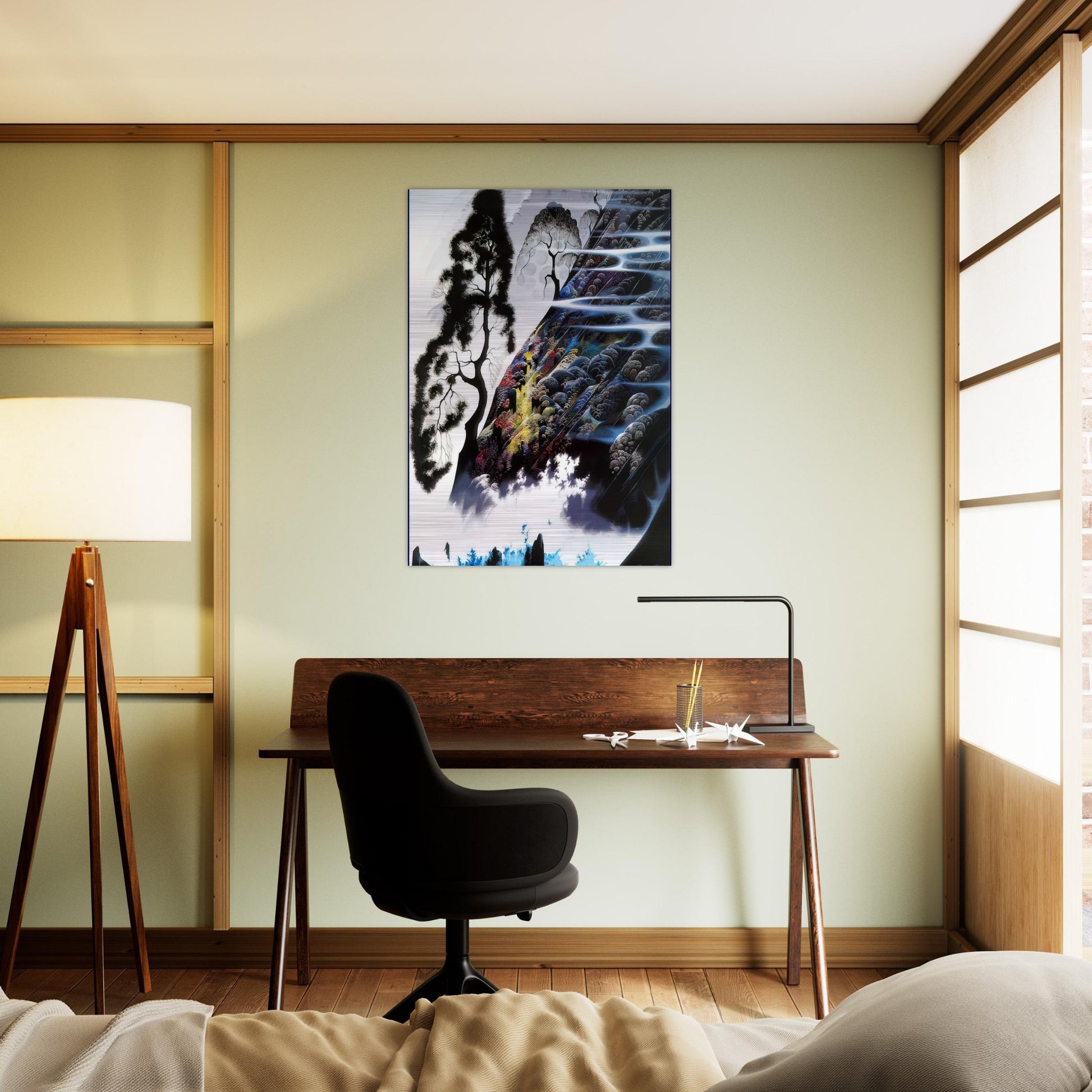 Radient Splendor - Eyvind Earle Brushed Aluminum Print - 70x100 cm / 28x40 inches | Eyvind Earle Aluminum Print | Eyvind Earle Prints