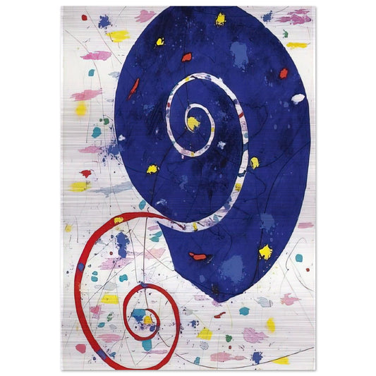 Ammonite  SFM 82-063  - Sam Francis Brushed Aluminum Print - 70x100 cm / 28x40 inches | Sam Francis Aluminum Print | Sam Francis Prints