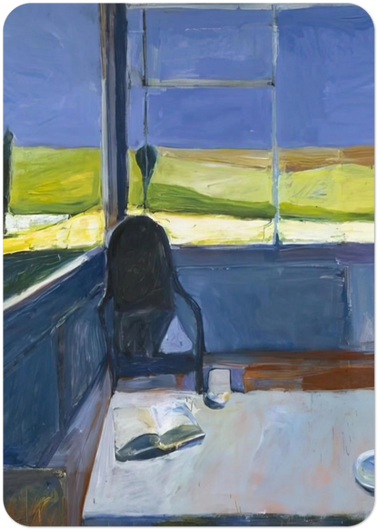 Interior with Book By Richard Diebenkorn Pack of 10 Post Cards | Richard Diebenkorn Post Cards | A6 (10.5 x 14.8 cm) - 4.1 x 5.8 inches