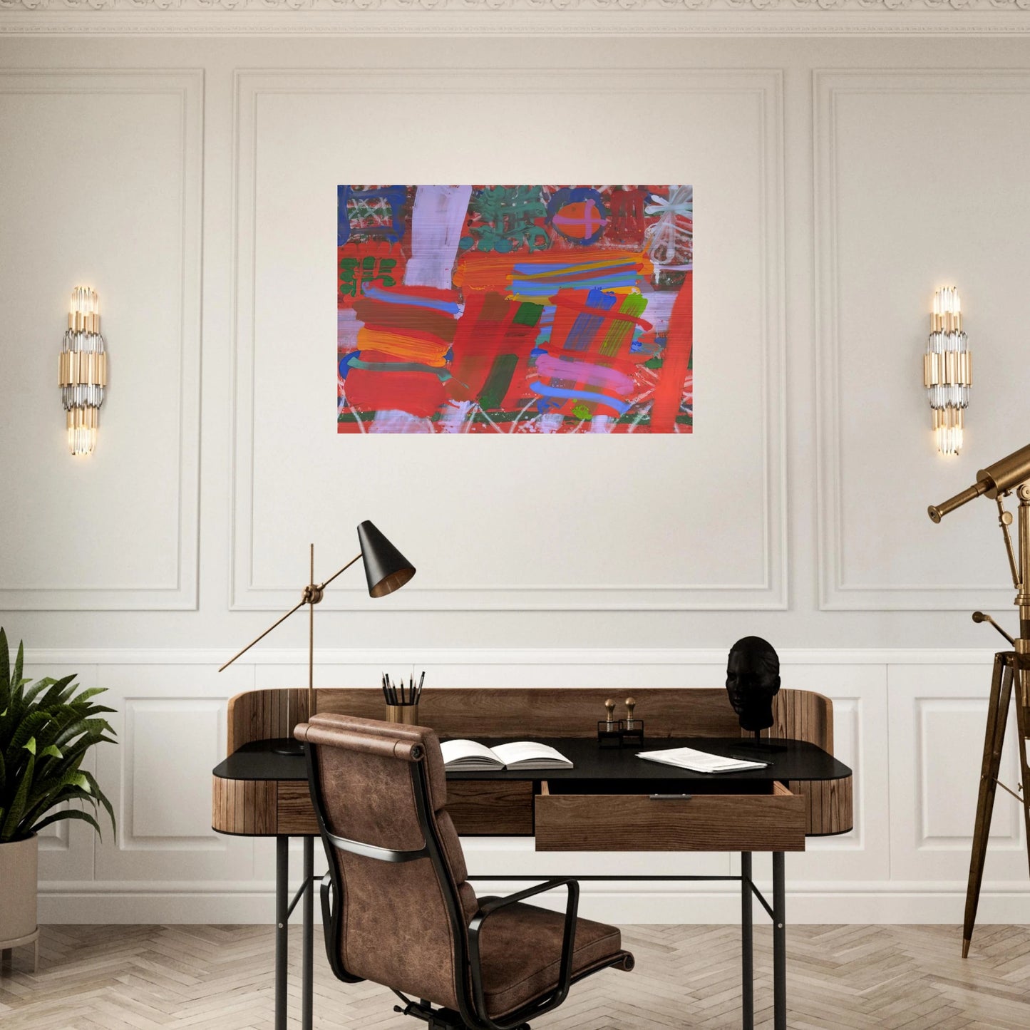 St. Germain - 1995 - Albert Irvin Brushed Aluminum Print - 70x100 cm / 28x40 inches | Albert Irvin Aluminum Print | Albert Irvin Prints