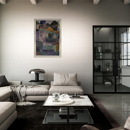 IN THE HOUSES OF ST GERMAIN 1914 - Paul Klee Brushed Aluminum Print - 70x100 cm / 28x40 inches | Paul Klee Aluminum Print | Paul Klee Prints