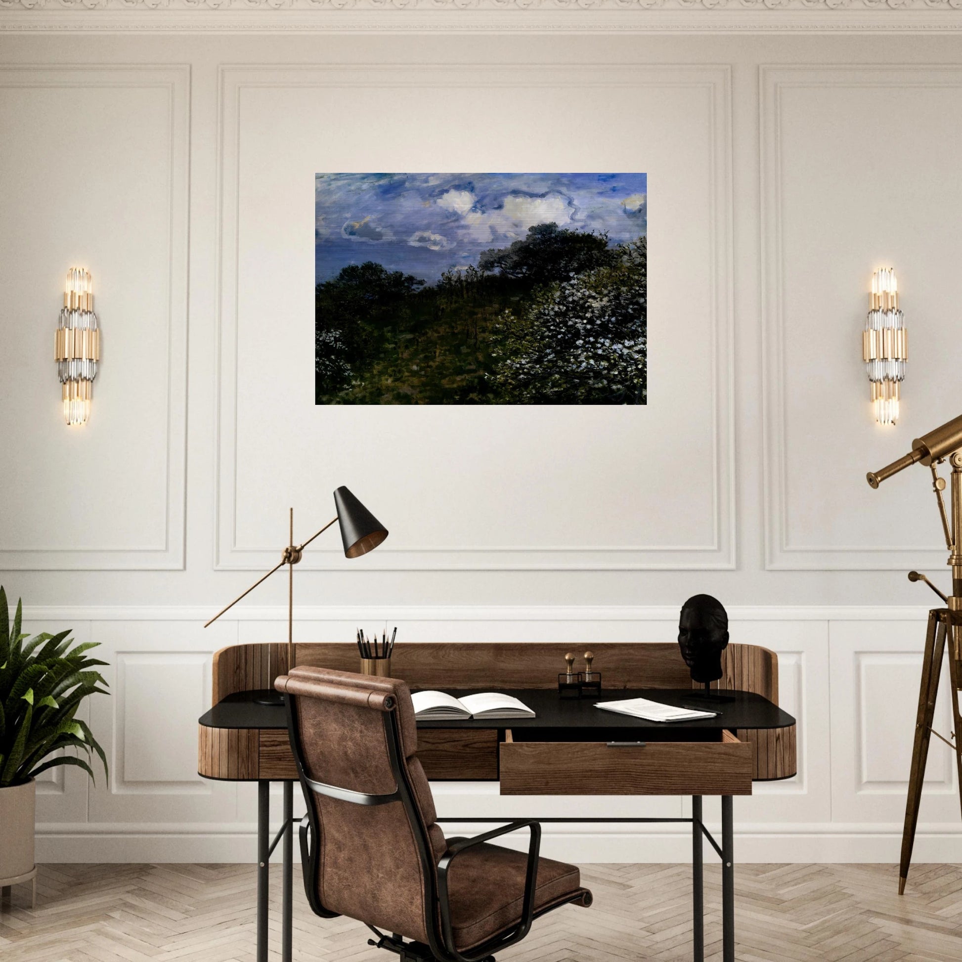 Spring - claude monet Brushed Aluminum Print - 70x100 cm / 28x40 inches | claude monet Aluminum Print | claude monet Prints