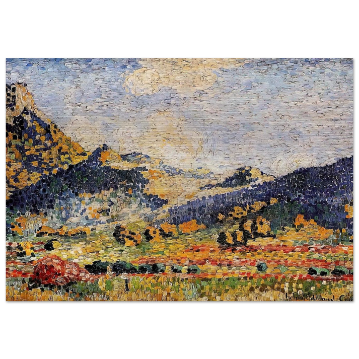 Les Petits, Montagnes Mauresques - Henri-Edmond Cross Brushed Aluminum Print - 70x100 cm / 28x40 inches | Henri-Edmond Cross Aluminum Print | Henri-Edmond Cross Prints
