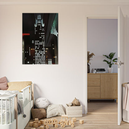 Radiator Building - Night, New York - Georgia O'Keeffe Brushed Aluminum Print - 70x100 cm / 28x40 inches | Georgia O'Keeffe Aluminum Print | Georgia O'Keeffe Prints