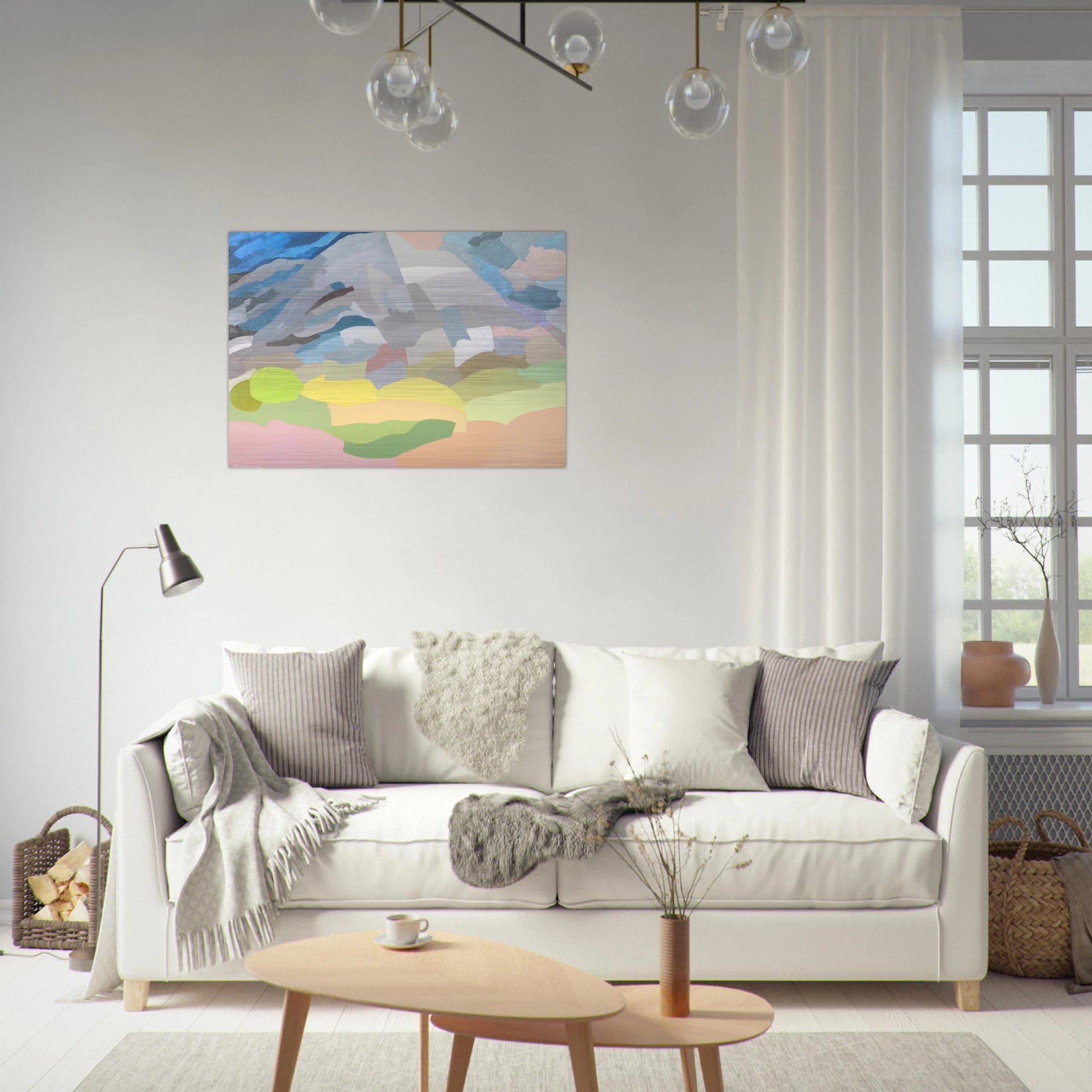Mount Tamalpais - 1985 - Etel Adnan Brushed Aluminum Print - 70x100 cm / 28x40 inches | Etel Adnan Aluminum Print | Etel Adnan Prints