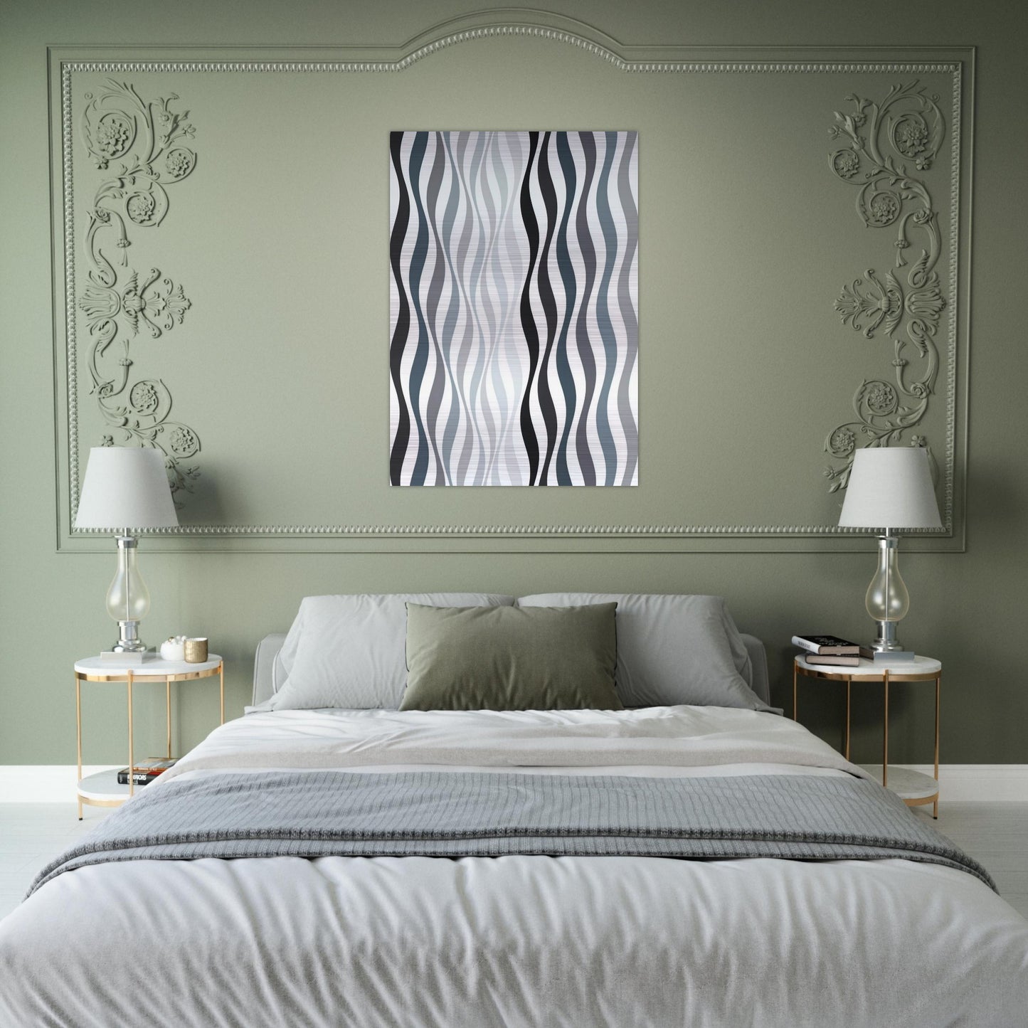 ARREST 2 1965 - Bridget Riley Brushed Aluminum Print - 70x100 cm / 28x40 inches | Bridget Riley Aluminum Print | Bridget Riley Prints