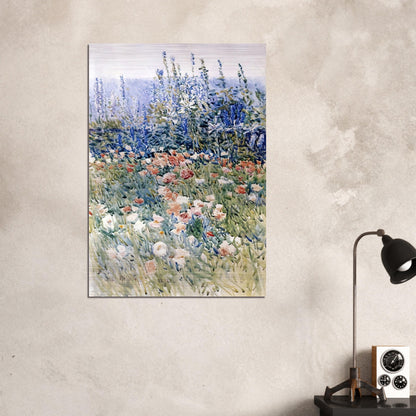 Flower Garden, Isles of Shoals - Childe Hassam Brushed Aluminum Print - 70x100 cm / 28x40 inches | Childe Hassam Aluminum Print | Childe Hassam Prints