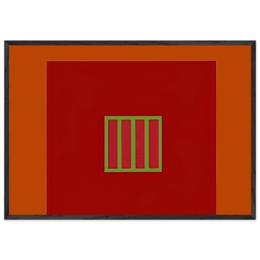 Day-Glo Prison - 1982 - Peter Halley 70x100 cm / 28x40 inches Framed Art Print – Black Wooden Frame