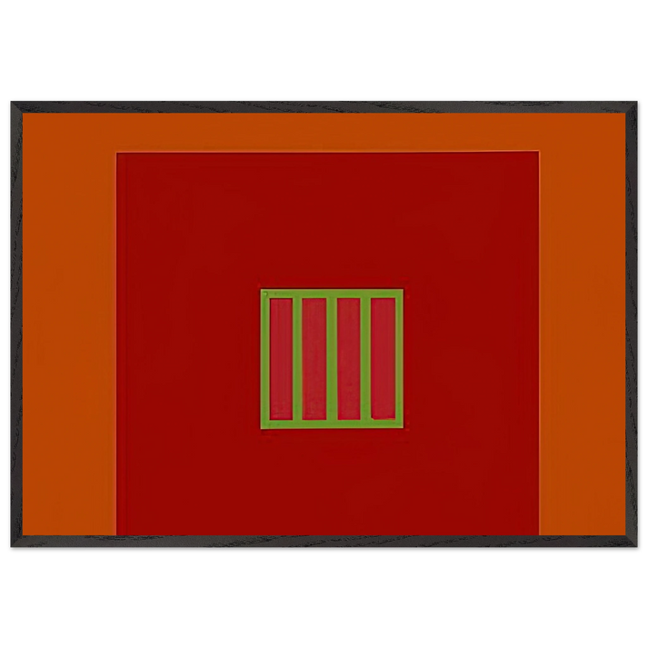 Day-Glo Prison - 1982 - Peter Halley 70x100 cm / 28x40 inches Framed Art Print – Black Wooden Frame