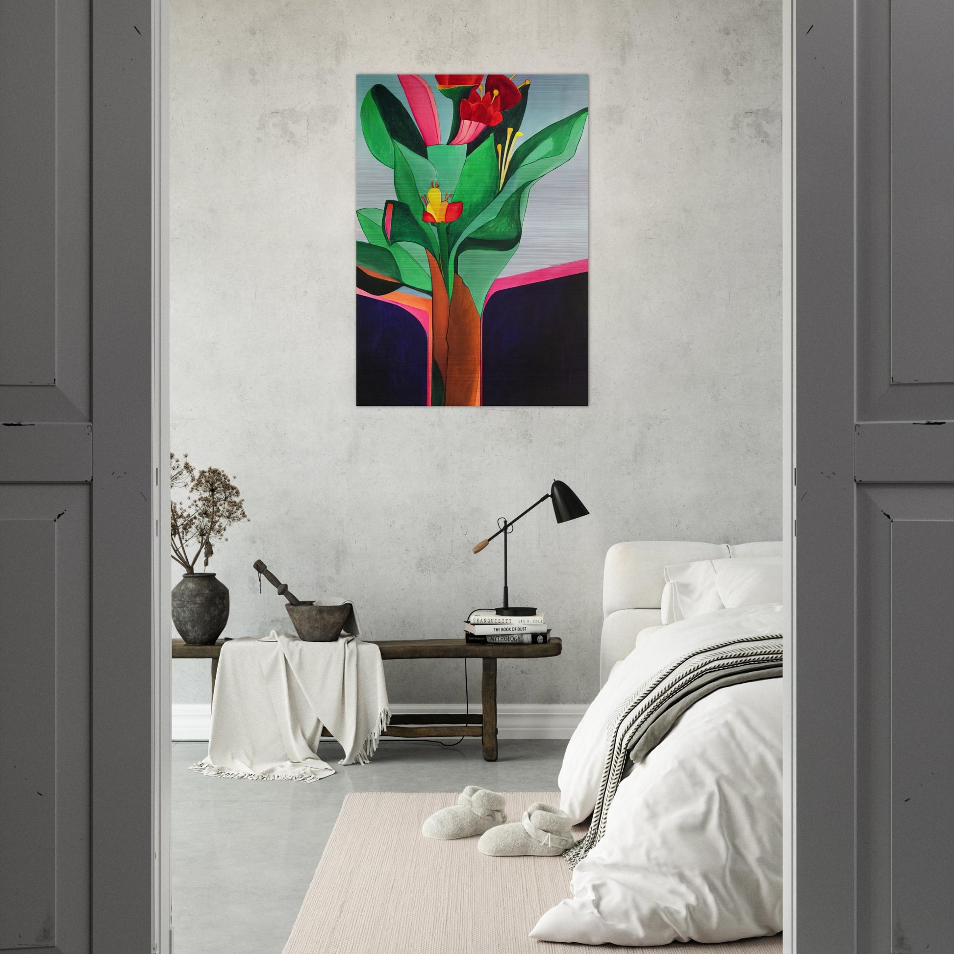 Flores - 1971 - Aldemir Martins Brushed Aluminum Print - 70x100 cm / 28x40 inches | Aldemir Martins Aluminum Print | Aldemir Martins Prints