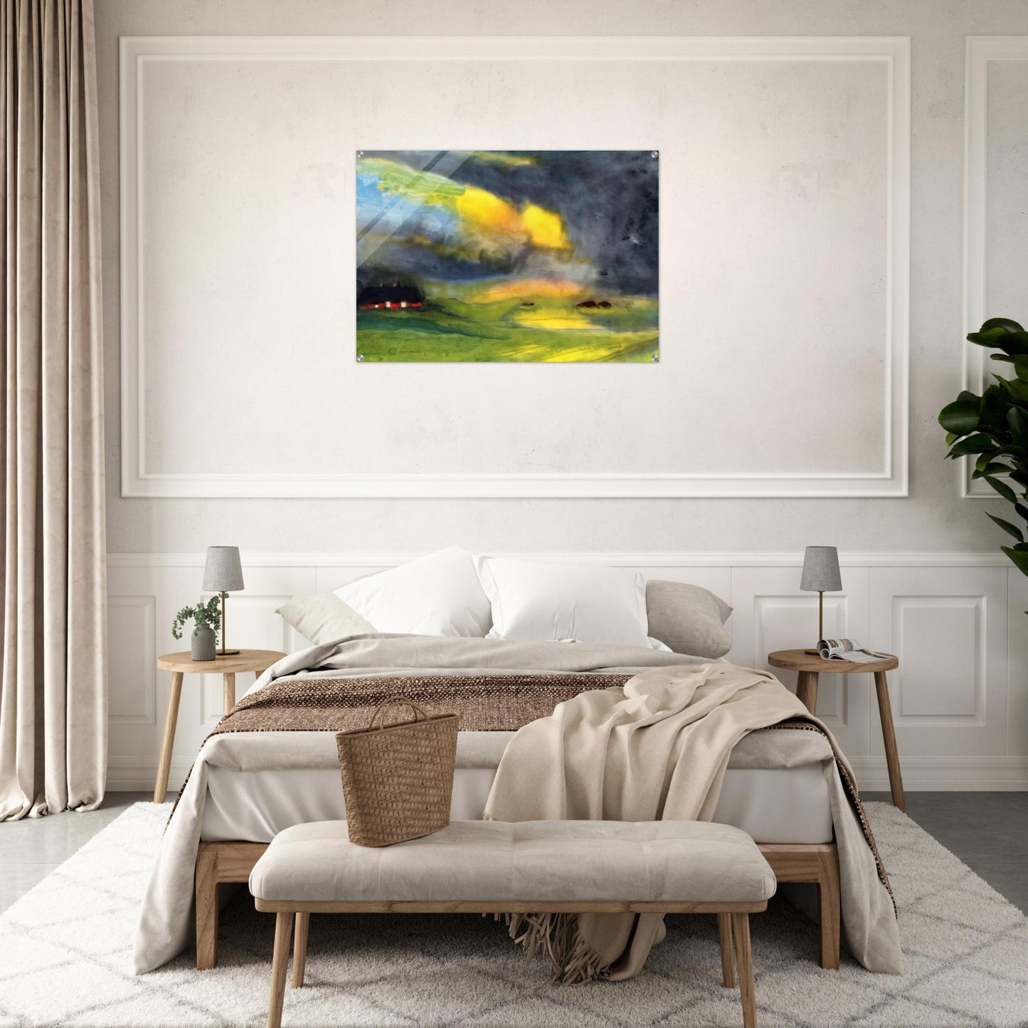 Colored sky above the Marais - Emil Nolde Acrylic Print - 70x100 cm / 28x40″ inches | Emil Nolde Wall Art | Emil Nolde Prints