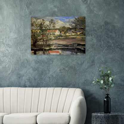 In the Oise Valley - Paul Cézanne Brushed Aluminum Print - 70x100 cm / 28x40 inches | Paul Cézanne Aluminum Print | Paul Cézanne Prints