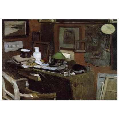 INTERIOR WITH A TOP HAT 1896 - Henri Matisse Brushed Aluminum Print - 70x100 cm / 28x40 inches | Henri Matisse Aluminum Print | Henri Matisse Prints
