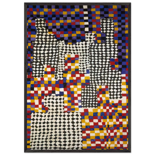 Family Portrait - 1958 - Alfred Jensen 70x100 cm / 28x40 inches Framed Art Print – Black Wooden Frame