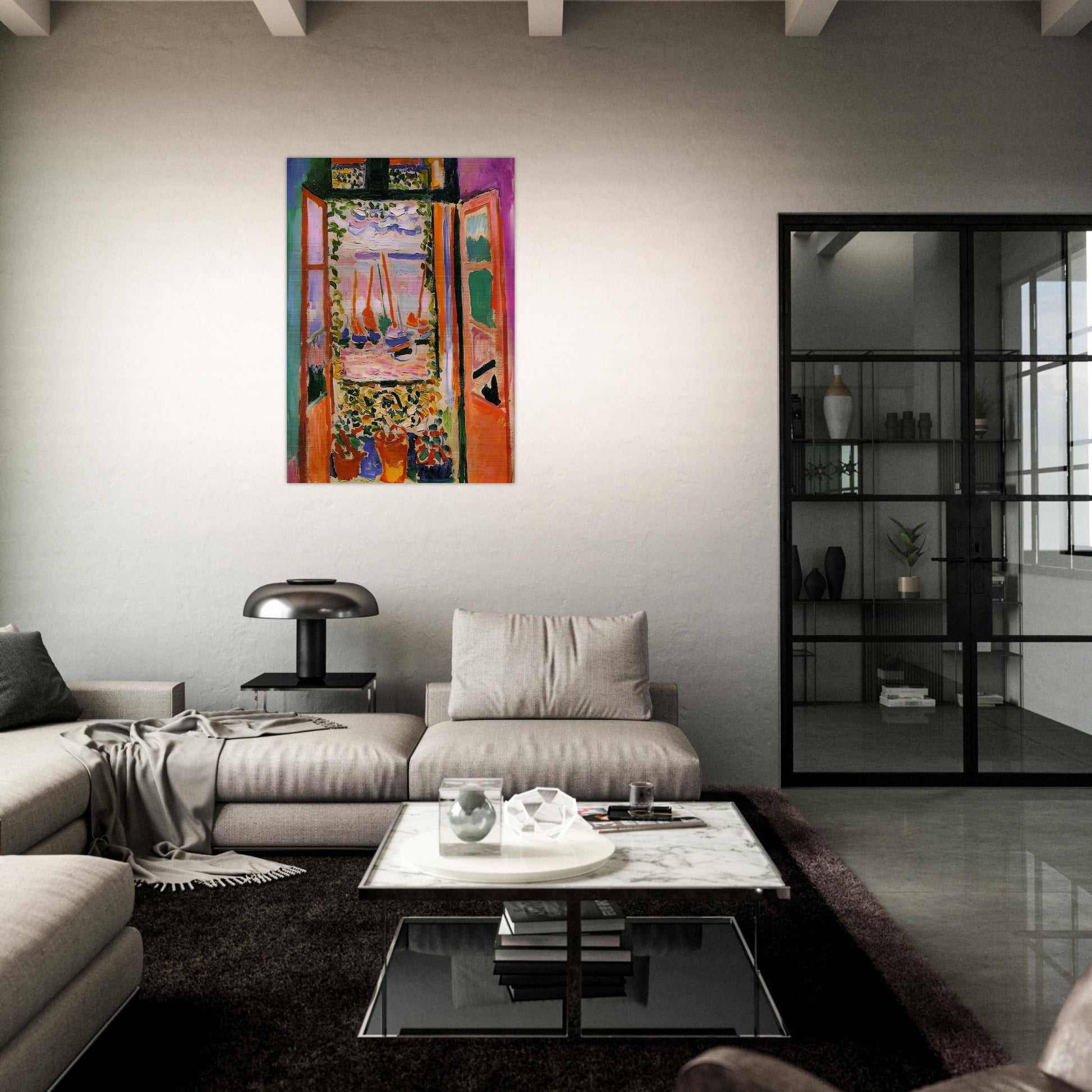 OPEN WINDOW COLLIOURE 1905 - Henri Matisse Brushed Aluminum Print - 70x100 cm / 28x40 inches | Henri Matisse Aluminum Print | Henri Matisse Prints