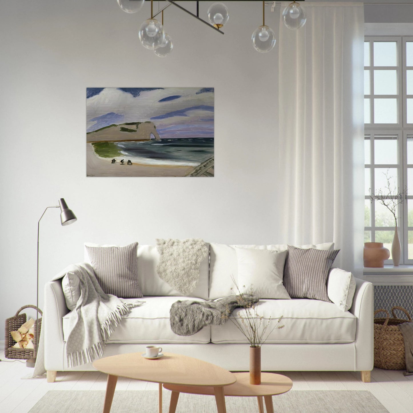 WOMEN ON THE BEACH ETRETAT 1920 - Henri Matisse Brushed Aluminum Print - 70x100 cm / 28x40 inches | Henri Matisse Aluminum Print | Henri Matisse Prints