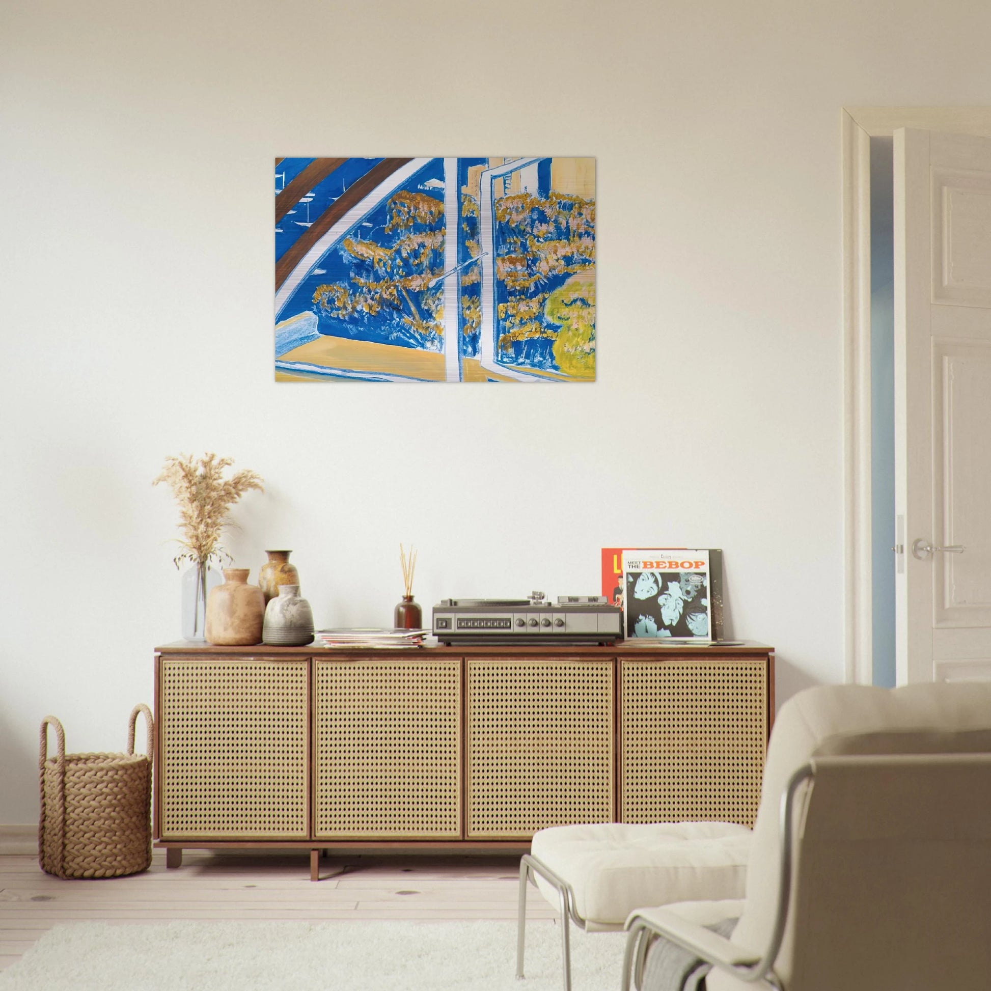The Window, Lavender Bay - 1980 - Brett Whiteley Brushed Aluminum Print - 70x100 cm / 28x40 inches | Brett Whiteley Aluminum Print | Brett Whiteley Prints