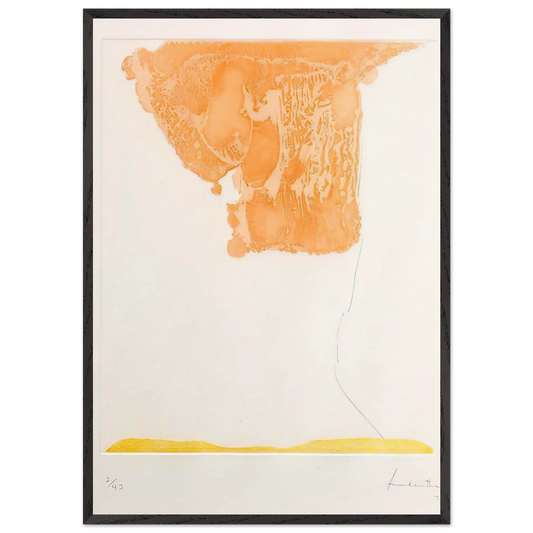 Pranzo Italiano - 1973 - Helen Frankenthaler 70x100 cm / 28x40 inches Framed Art Print – Black Wooden Frame