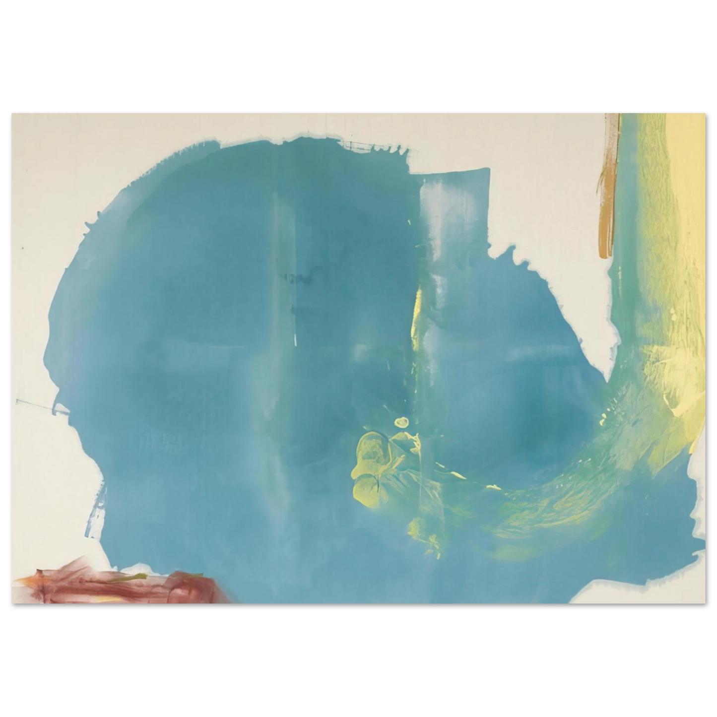 Helen Frankenthaler - Where Necessary - 1977 Wall art - 21x29.7 cm / 8x12" - Premium Wooden Framed Poster With Fine Art Paper-canvas - Black frame