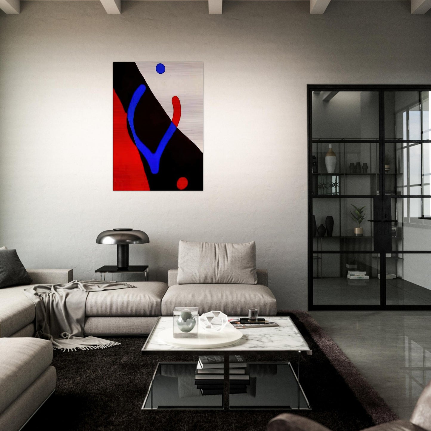 Frond and navel - Jean Arp Brushed Aluminum Print - 70x100 cm / 28x40 inches | Jean Arp Aluminum Print | Jean Arp Prints
