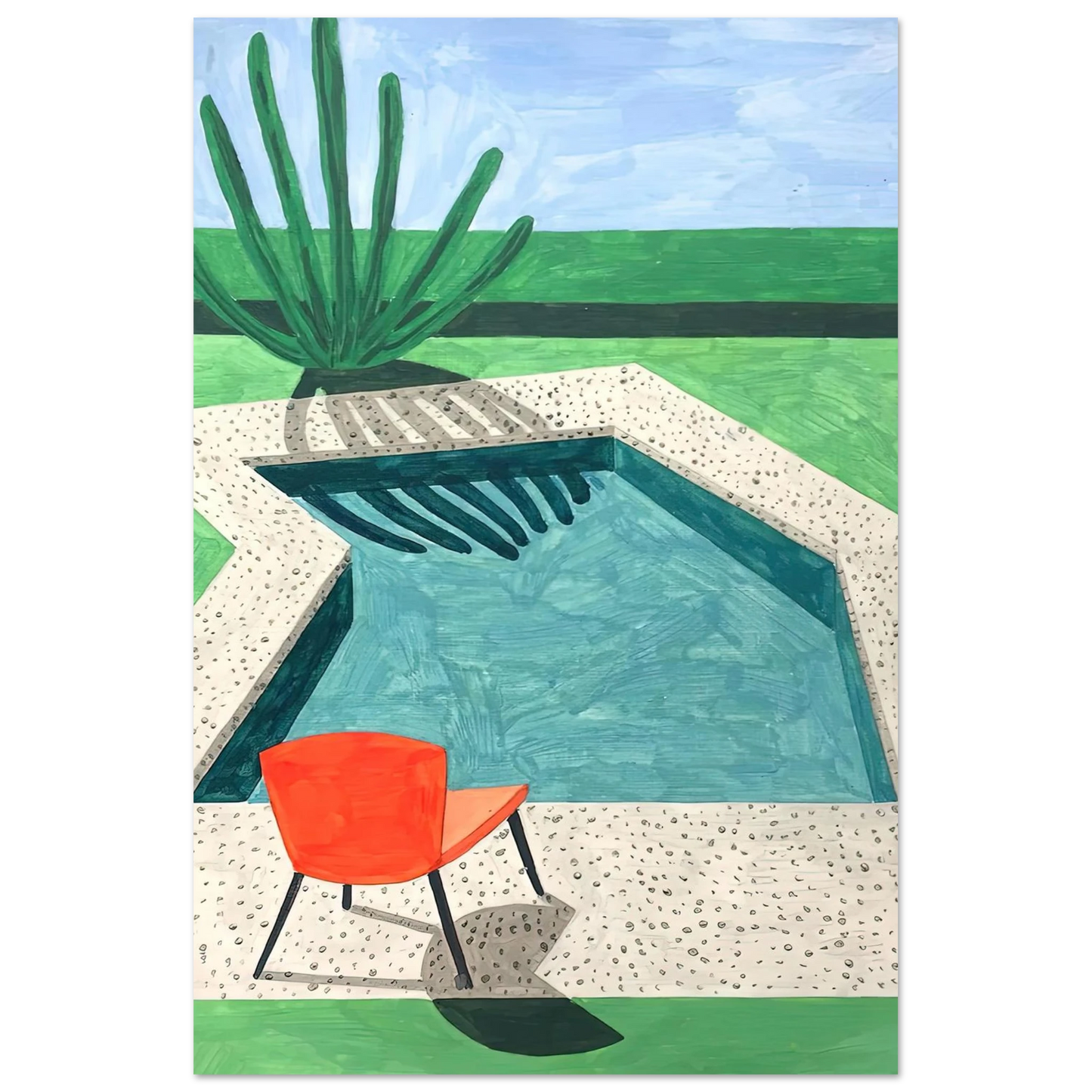 David Hockney - David Hockney Wall art - 30x40 cm / 12x16 inches - Premium Wooden Framed Poster With Fine Art Paper-canvas - Wood frame
