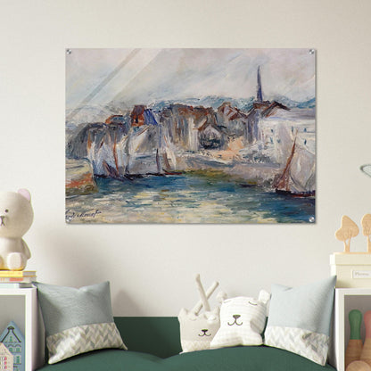 Boats in the Port of Honfleur - claude monet Acrylic Print - 70x100 cm / 28x40″ inches | claude monet Wall Art | claude monet Prints
