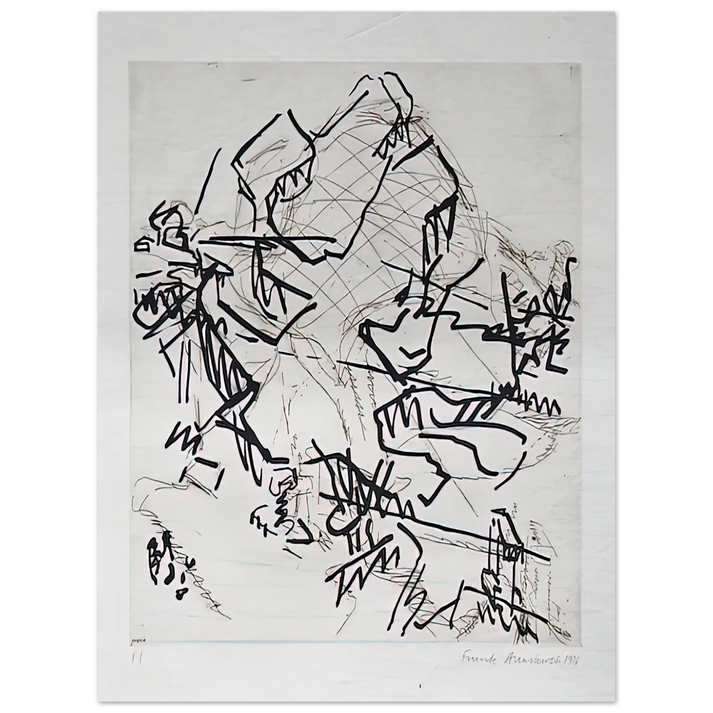 Frank Auerbach - TREE AT TRETIRE II  75x100 cm / 30x40inches Fine Art Poster