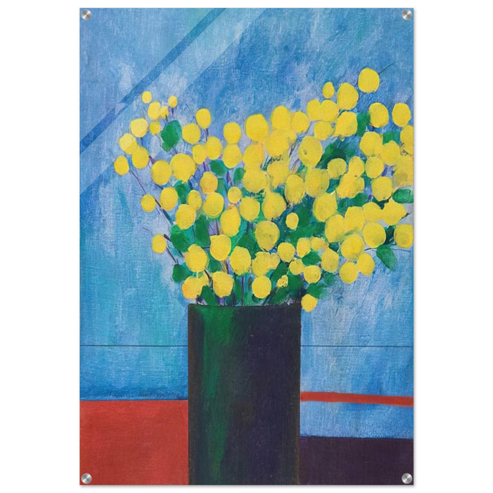Vase With Flowers - 1968 - Aldemir Martins Acrylic Print - 70x100 cm / 28x40″ inches | Aldemir Martins Wall Art | Aldemir Martins Prints