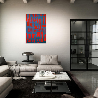 Untitled Red and Gray - 1950 - Ad Reinhardt Brushed Aluminum Print - 70x100 cm / 28x40 inches | Ad Reinhardt Aluminum Print | Ad Reinhardt Prints