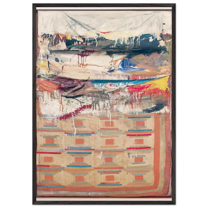 BED - Robert Rauschenberg 70x100 cm / 28x40 inches Framed Art Print – Black Wooden Frame
