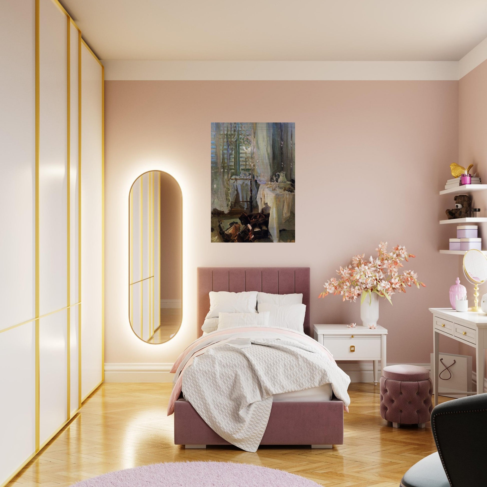 A Hotel Room - John Singer Sargent Brushed Aluminum Print - 70x100 cm / 28x40 inches | John Singer Sargent Aluminum Print | John Singer Sargent Prints