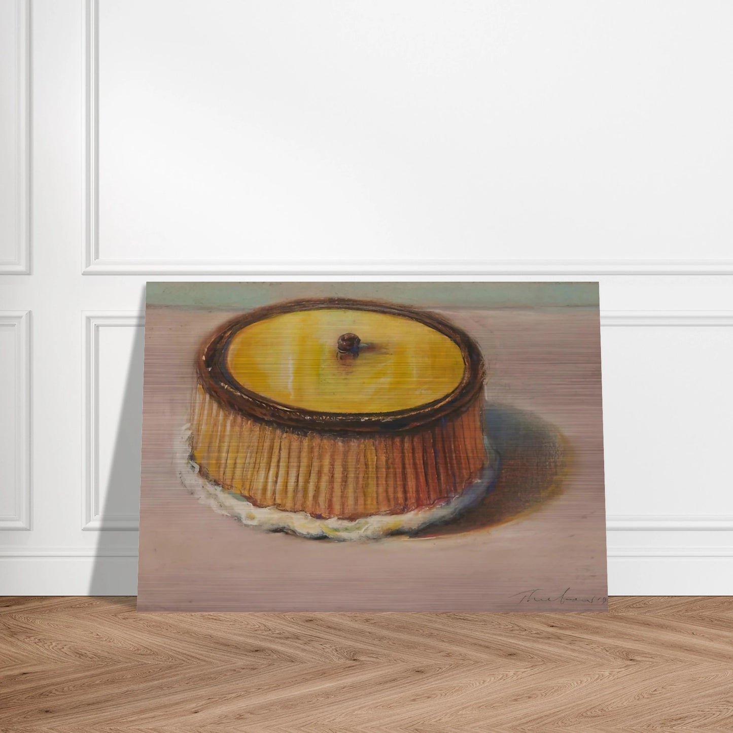Lemon Cake - 1997 - Wayne Thiebaud Brushed Aluminum Print - 70x100 cm / 28x40 inches | Wayne Thiebaud Aluminum Print | Wayne Thiebaud Prints